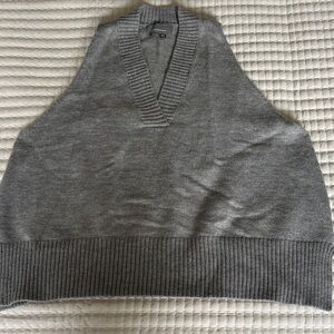 Anthropologie Charcoal Knit Vest